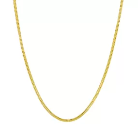 22K Yellow Gold Chain W/ Rounded Ball Bead Strands, 22 Inches