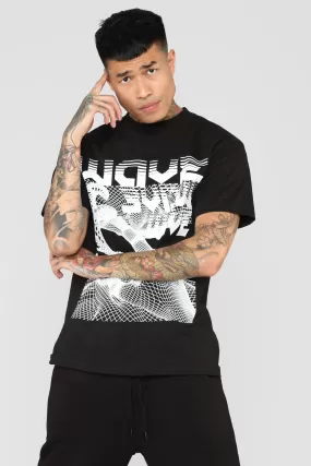 3D Wave Short Sleeve Tee - Black