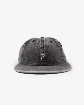 Acid Wash Sports Cap Black Denim