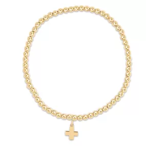 ENewton Extends 3mm Signature Cross Gold Charm Bracelet