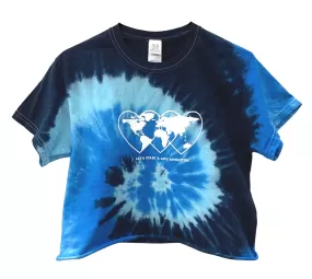 Love Revolution Ocean Tie-Dye Graphic Unisex Crop Top