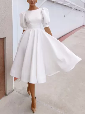 White Dress with Hollow Back Design